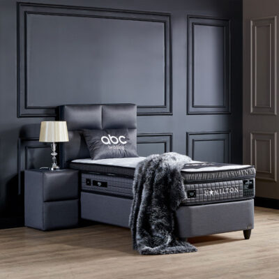 Hamilton 1 Persoons Bed Donker-Grijs