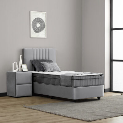 Opbergbed Clara grijs 1-persoons