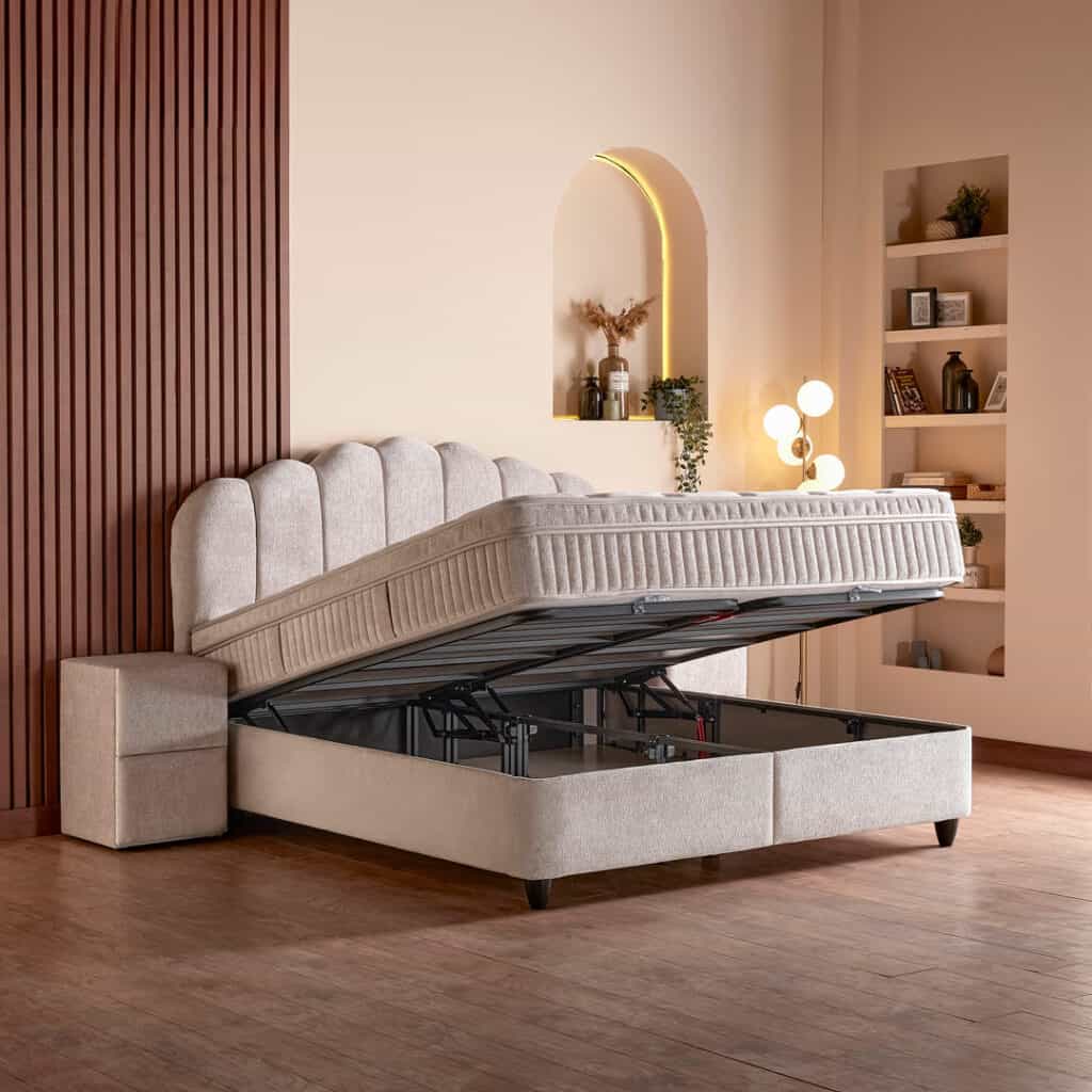 Bed met opbergruimte