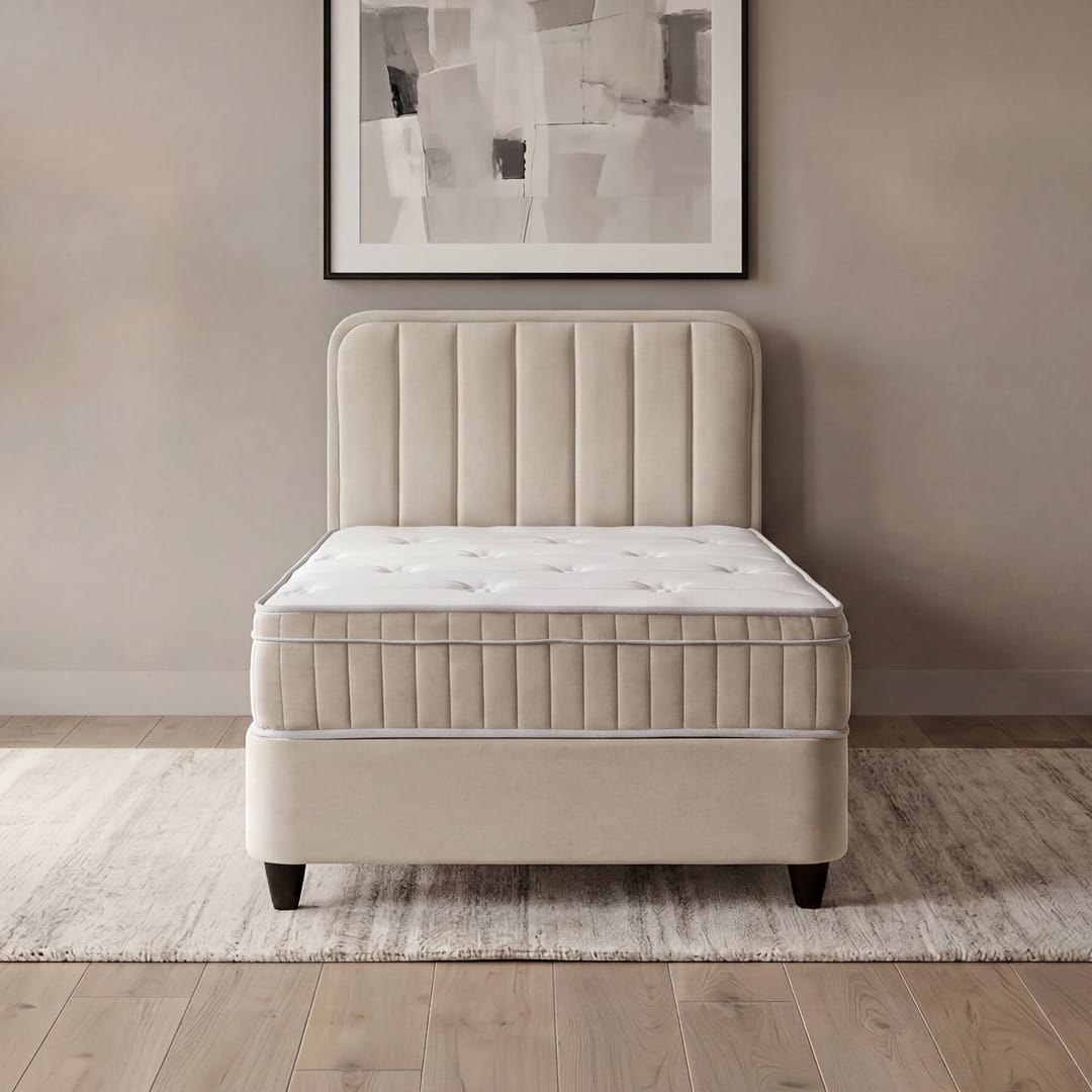 Opbergbed Liona Beige 1-Persoons - Afbeelding 4