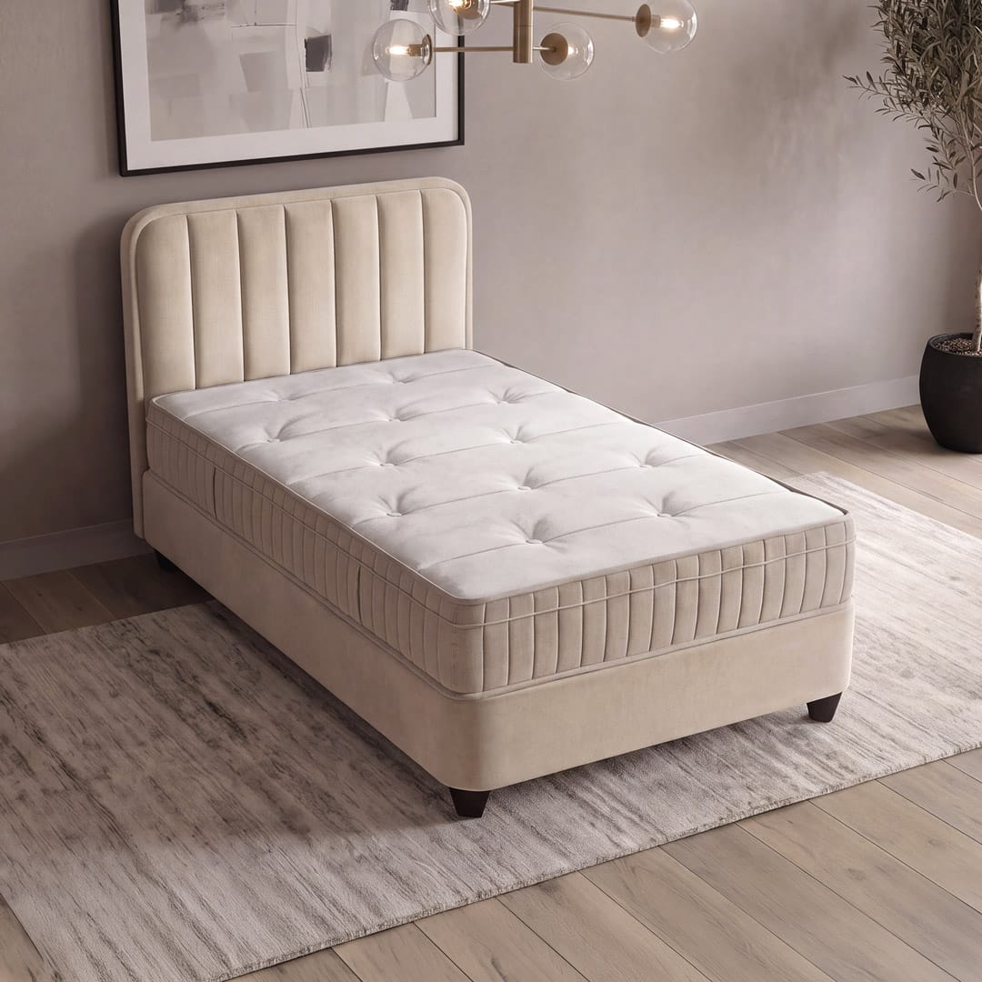 Opbergbed Liona Beige 1-Persoons - Afbeelding 6