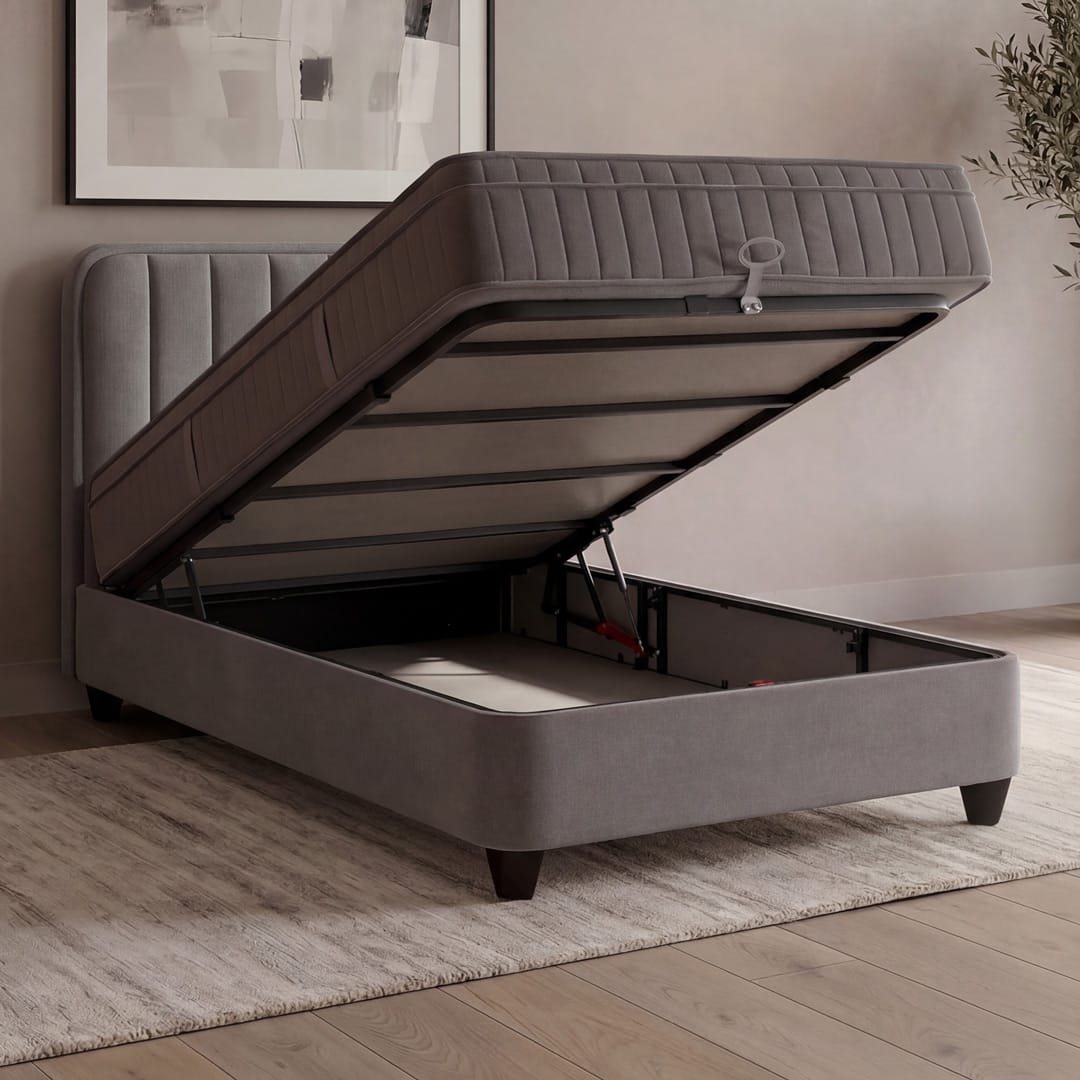 Opbergbed Liona Grijs 1-Persoons - Afbeelding 2